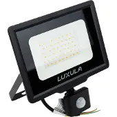 Luxula LED-Fluter mit Bewegungsmelder, EEK: F, 50W, 5000lm, 3000K, schwarz