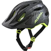 Alpina sport ALPINA Carapax JR Radsporthelme Schwarz Neongelb Unisex Jugendliche 51 56 Leicht; HelmSchutz