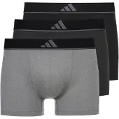 Adidas Herren Boxershorts, 3er Pack - Trunks, Active Micro Flex Eco, Logo, einfarbig
