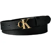 Calvin Klein Ledergürtel "FACTED CK BUCKLE 25MM PEBBLE" Größenverstellbar mit Metallschließe