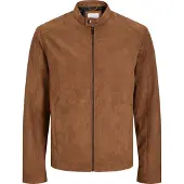 Jack&Jones PLUS 12264104_409_XXXXL, Motorradjacke, Uni, Erwachsener, Reißverschluss, Polyester, Braun