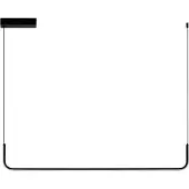 Nova Luce LED Pendelleuchte Strita 20W warmweiss 3200K Schwarz Stahl Aluminium 100x7cm 9001102