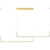 Lyora Schlanke Pendelleuchte Strita Gold Doppel 3000K
