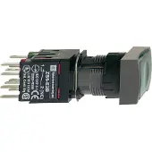 Schneider Electric XB6DW3B1B Leuchtdrucktaster, grün Ø 16, flach, o. Rastung, 24 V, 1S