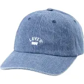 Levi's Baseball Cap "LAZY GIRL LOGO CAP", Damen, blau (jeans blau), Baumwolle, Caps Baseball Cap, mit Markenlogo Stickerei