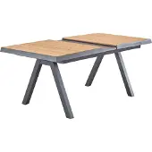 LC Garden Gartentisch 160/210x100cm Aluminium Stativ-Gestell Ausziehtisch mit Synchronauszug