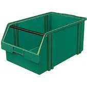 LA-KA-PE LA KA PE Sichtlagerkasten Größe 1A grün Länge 500 / 450 x Breite 300 x Höhe 230mm aus Polystyrol stapelbar - LK1A