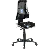 BIMOS Arbeitsstuhl Neon 2, mit Rollen, ESD, Synchrontechnik, grau