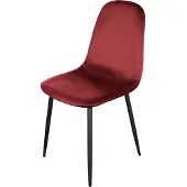 HTI Savannah Stuhl aus rotem Samt, 43x86x54 cm (BxHxT), Sitzhöhe 48 cm
