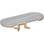 Pöttker Ausziehtischführung ALU 77, Auszugslänge 1850 mm, Platten 2x500, Aluminium