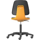 BIMOS LABSIT Labordrehstuhl, o. Armlehne, mit Rollen, Rückenlehnenhöhe 420 mm, Kunstleder, orange