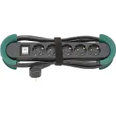 Fortis Steckdosenleiste 5-fach H05VV-F3G1,5 Aufrollhilfe und Haken