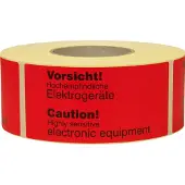 Transpak Trans-Pak Hinweis Etiketten Senitive electronic