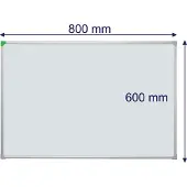 Franken Whiteboard U-Act!Line, Hoch- & Querformat, lackiert, magnethaftend, recycelbar, mit Ablageschale, B 800 x H 600 mm