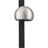 Nova Luce LED Wandleuchte Lusa schwenkbar 10W warmweiss 3000K Nickel matt Schwarz Aluminium 26x13cm 9088121