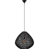 Nova Luce Pendelleuchte Melody E27 Schwarz Rattan Ø50cm 9586518