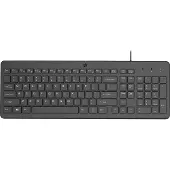 HP 150 Kabelgebundene Tastatur, Volle Größe (100%), Kabelgebunden, USB, Schwarz