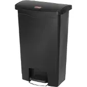 Rubbermaid Tretabfalleimer Slim Jim, Kunststoff, Fassungsvermögen 50 Liter, schwarz
