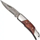 Haller Damast-Taschenmesser Red Burl 80623