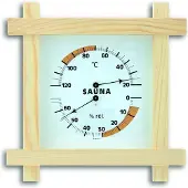 TFA-Dostmann Sauna-Thermometer Massivholz TFA 40.1008