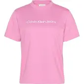 Calvin Klein Inst. Logo Classic T-shirt Raspberry Cream Größe: M | Hemden Outlet | Damen | Rosa