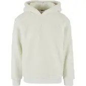 Urban Classics bequemer Herren Hoodie Rippbündchen Kapuze 330 g/m² Ecru-Weiß