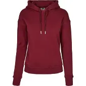 Urban Classics lässiger Damen Hoodie Kordelzug Taschen 300 g/m² Rot