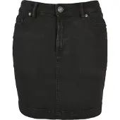Urban Classics leichtes Damen Kleid Stretch Reißverschluss Taschen Schwarz