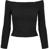 Urban Classics Ladies Off Shoulder Rib Longsleeve