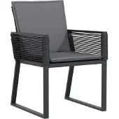 vidaXL Garten Essgruppe 9 stk. Schwarz Poly-Rattan