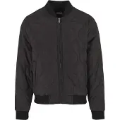 Urban Classics Bomberjacke mit Quilted-Optik, Farbe: Schwarz, Größe: XL
