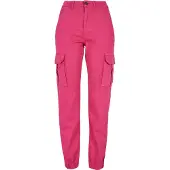 Urban Classics bequeme Damen Jeans Stretch Reißverschluss Taschen mit Baumwolle Pink
