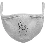 Mister tee Maske Easy Face Mask Heather Grey