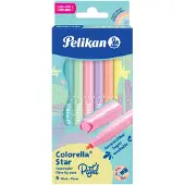 Pelikan Faserschreiberetui Colorella Star Pastell, 6 Stück, sortiert