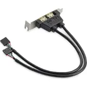 StarTech.com .com 2 Port USB 2.0 Low Profile Slotblech - Buchse, IDC, USB 2.0, Full-height / Low-profile, PC Motherboard, Grau, Metallisch, 0,48 Gbit/s