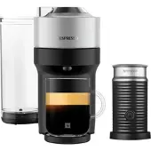Nespresso VERTUO Pop+ Silver & Aeroccino3 schwarz Vertuo Kaffeemaschine