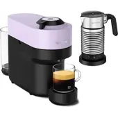 Nespresso VERTUO POP Lilac & Aeroccino4 schwarz Vertuo Kaffeemaschine