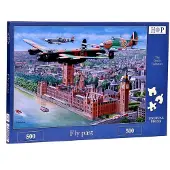 The House of Puzzles Puzzle Fly Past 500 Teile - bunte Landschaft Puzzle