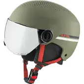 Alpina Skihelm Zupo Visor Q-Lite Kinder Olive/Red Matt-51 - 55 cm