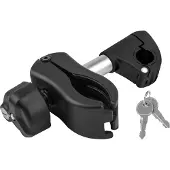Eufab 11629 Rahmenhalter abnehmbar kurz Ø 25+30mm, Schwarz/Silber