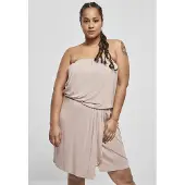 Urban Classics Ladies Viscose Short Bandeau Dress Duskrose Größe: XL | Minikleider Outlet | Damen