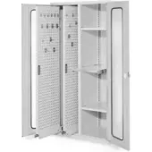 Kappes Vertikalschrank RasterPlan Mod. 84 RAL 7035 Sichtfenstertür mit Ausstattung