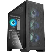 Abysm Danube Mura BX300 Black ARGB, Tower, PC, Schwarz, ATX, EATX, ITX, micro ATX, ABS, Metall, Gaming