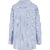 Urban Classics Damen-Oversize-Bluse mit Streifen puderblau/weiß XS