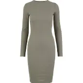 Urban Classics Rib Langes Kleid Mit Langen ärmeln
