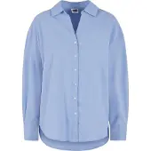 Urban Classics Damen Oversized Cotton-Bluse, Powderblue, Größe M