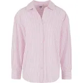 Urban Classics Damen Oversize-Bluse, gestreift, Softpink/Weiß, S