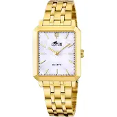 Lotus Damen Uhr Analog Edelstahl 316L Gold - Quarzwerk - Mineralglas hochresiste