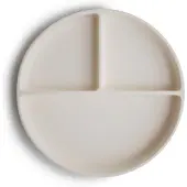 Mushie - Silicone Plate - Ivory - 18.5 cm