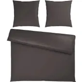 Premium Living Bettwäsche Xenia Uni XXL Anthrazit ca. 200x200cm